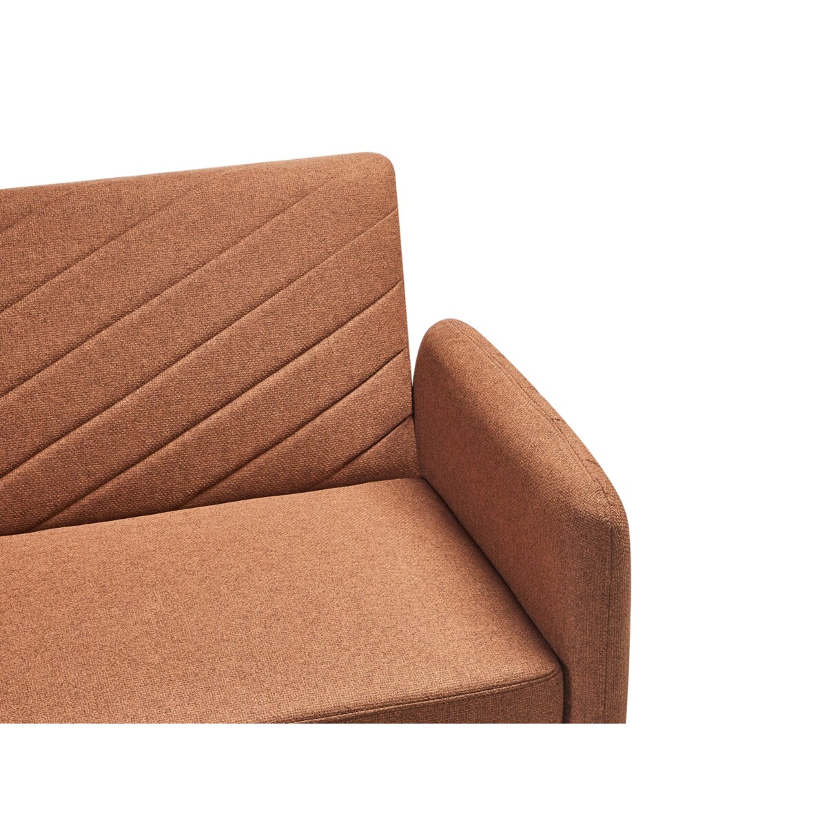 Sofa rozkładana SENJA Pomarańczowy Len syntetyczny