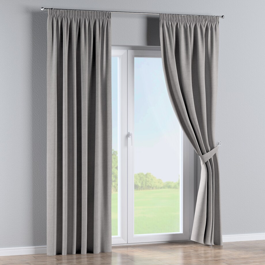 Zasłona na taśmie marszczącej 1 szt. 130x245 szarobeżowy melanż