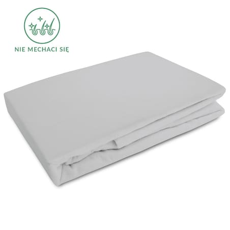 Prześcieradło flanela z gumką 140x200 kolor popiel