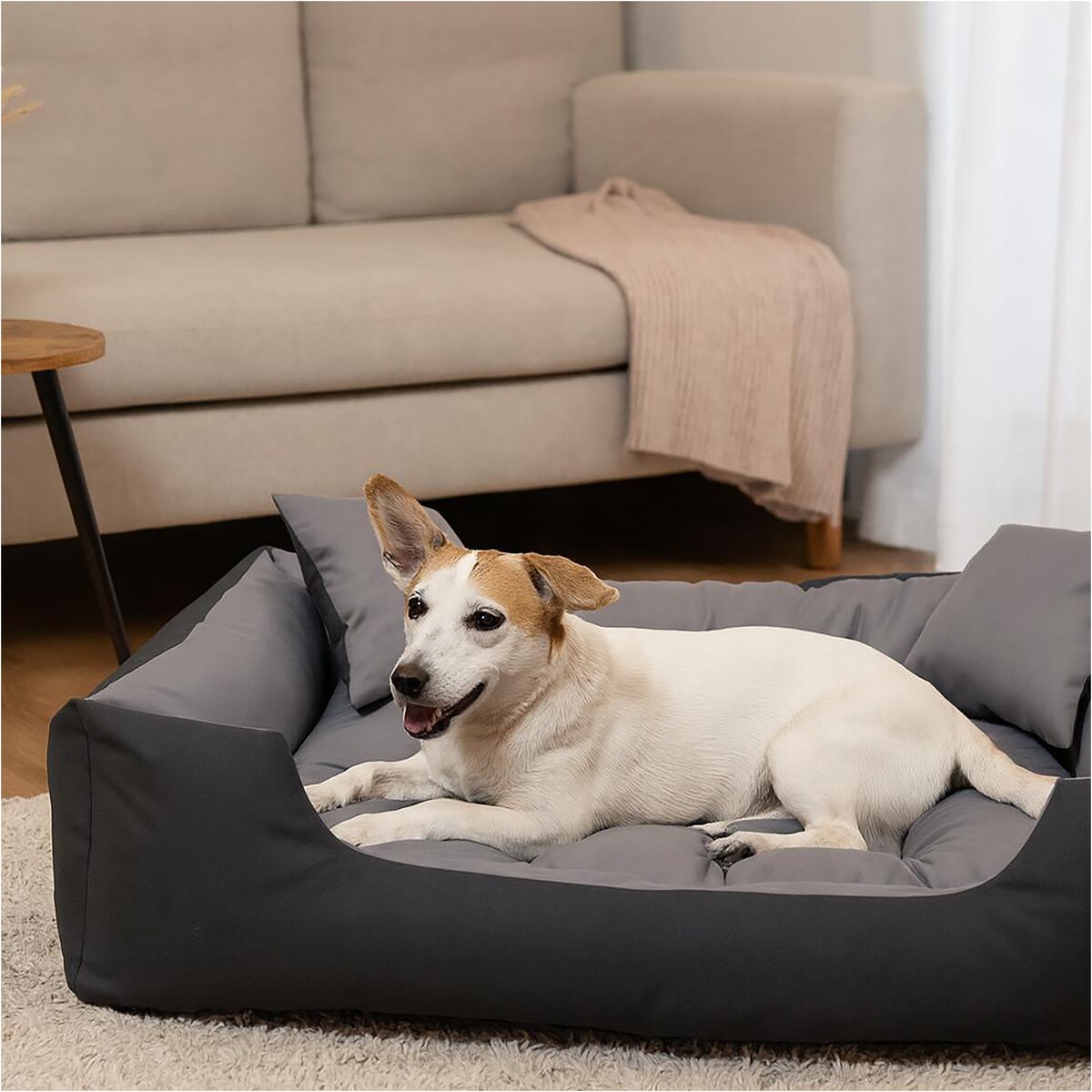 Legowisko Dla Psa Wodoodporne Posłanie Kanapa Sofa 145X115 Cm Szare