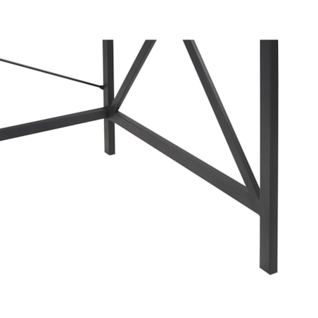 Biurko 115 x 60 cm ciemne drewno z czarnym FUTON