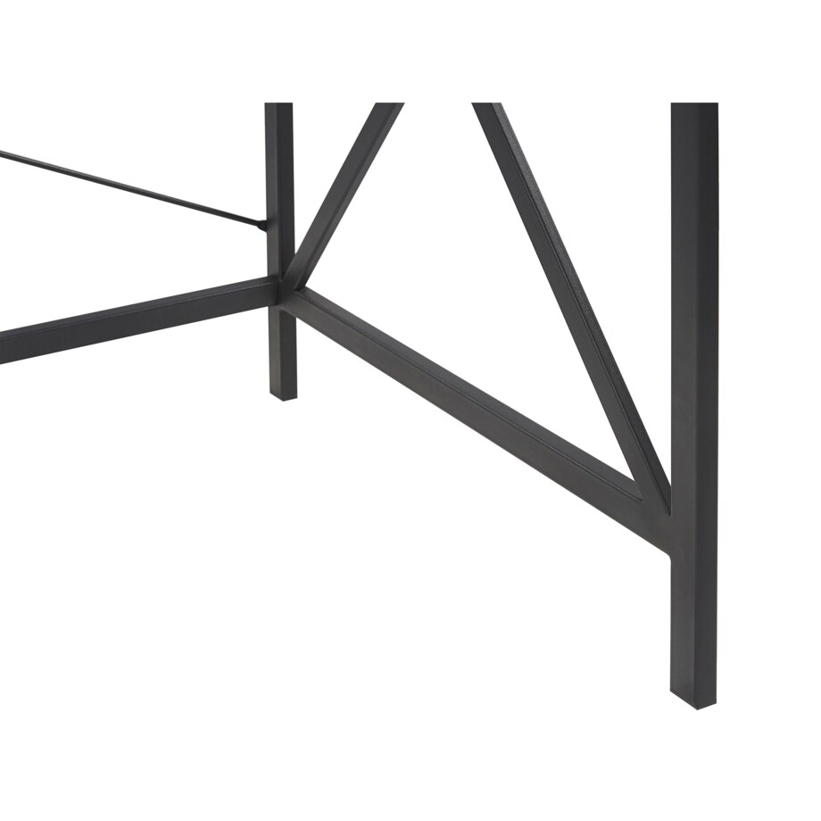 Biurko 115 x 60 cm ciemne drewno z czarnym FUTON