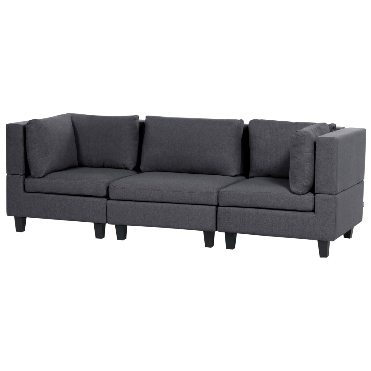 Sofa modułowa 3-osobowa ciemnoszara UNSTAD