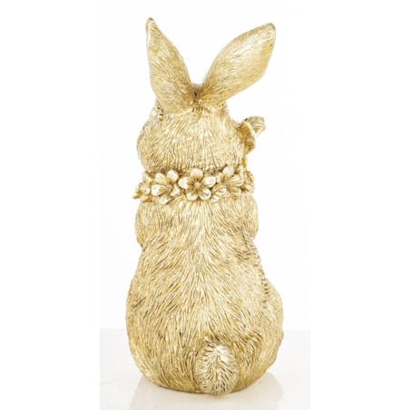 Figurka - złota króliczka z marchewką 16x9x7 cm KAROTO-2