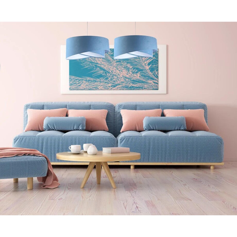 Lampa wisząca GEMSTONE błękitna/biała