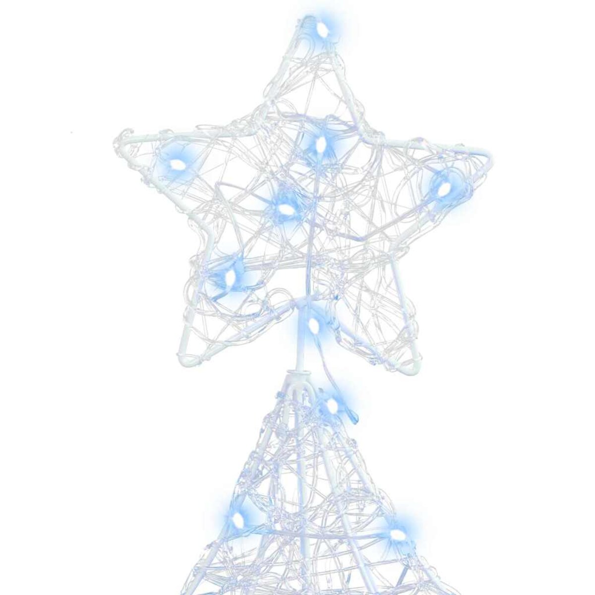 vidaXL Choinka z 160 diodami LED Zimna biel 150 cm Akryl