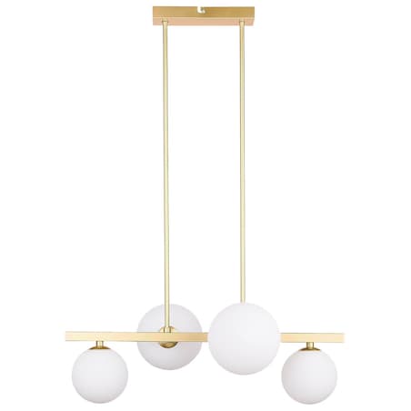 Wisząca LAMPA modernistyczna KAMA 34-73426 Candellux wisząca OPRAWA metalowa ZWIS kule balls mosiężne białe
