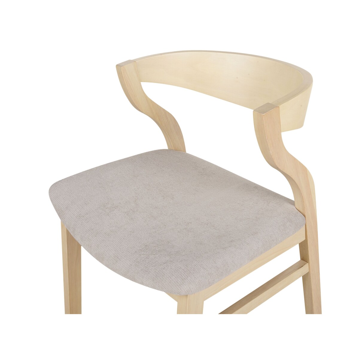 Zestaw 2 krzeseł do jadalni jasne drewno z beżowym MAROA