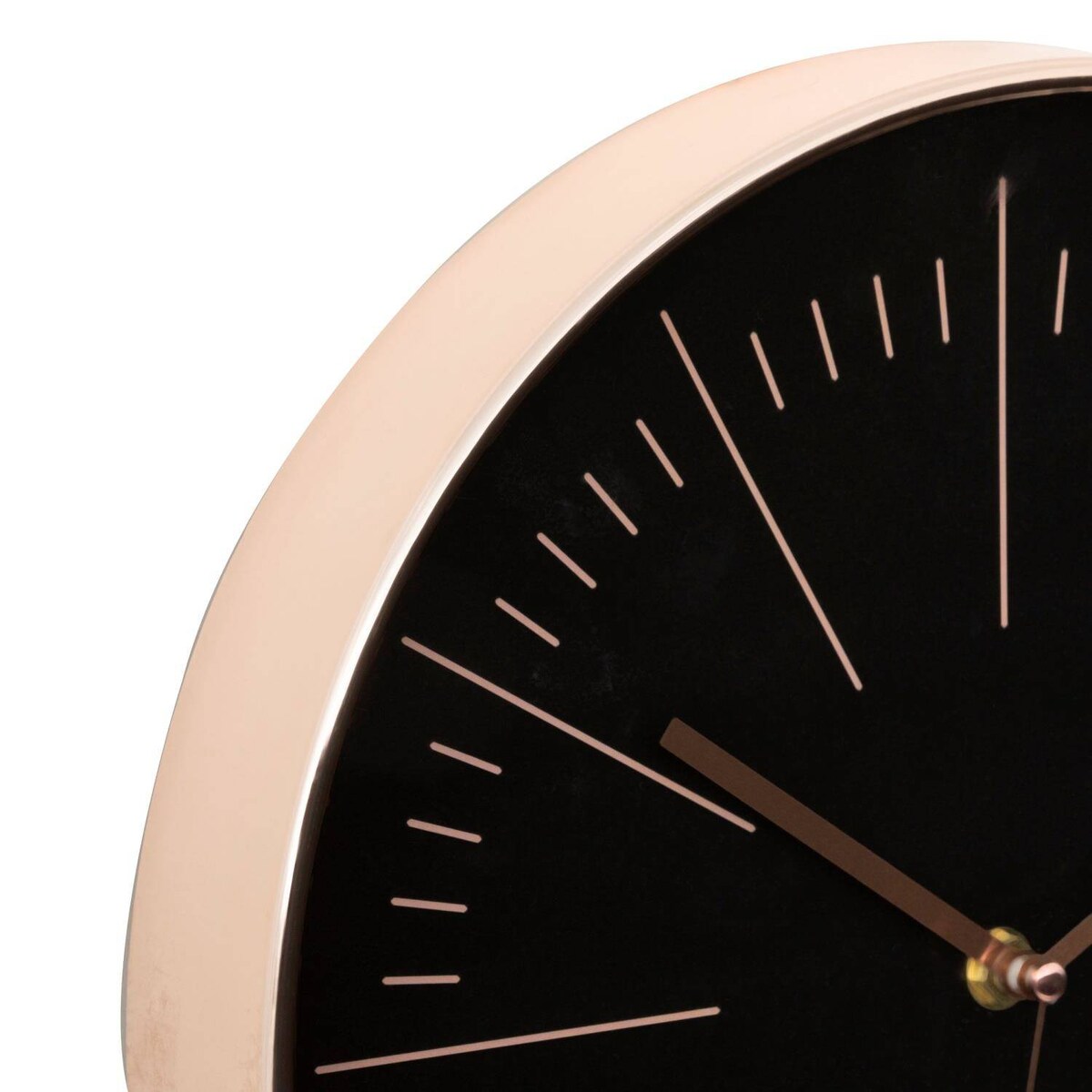 Zegar do salonu nowoczesny Edith, ścienny, czarny, Ø 30 cm