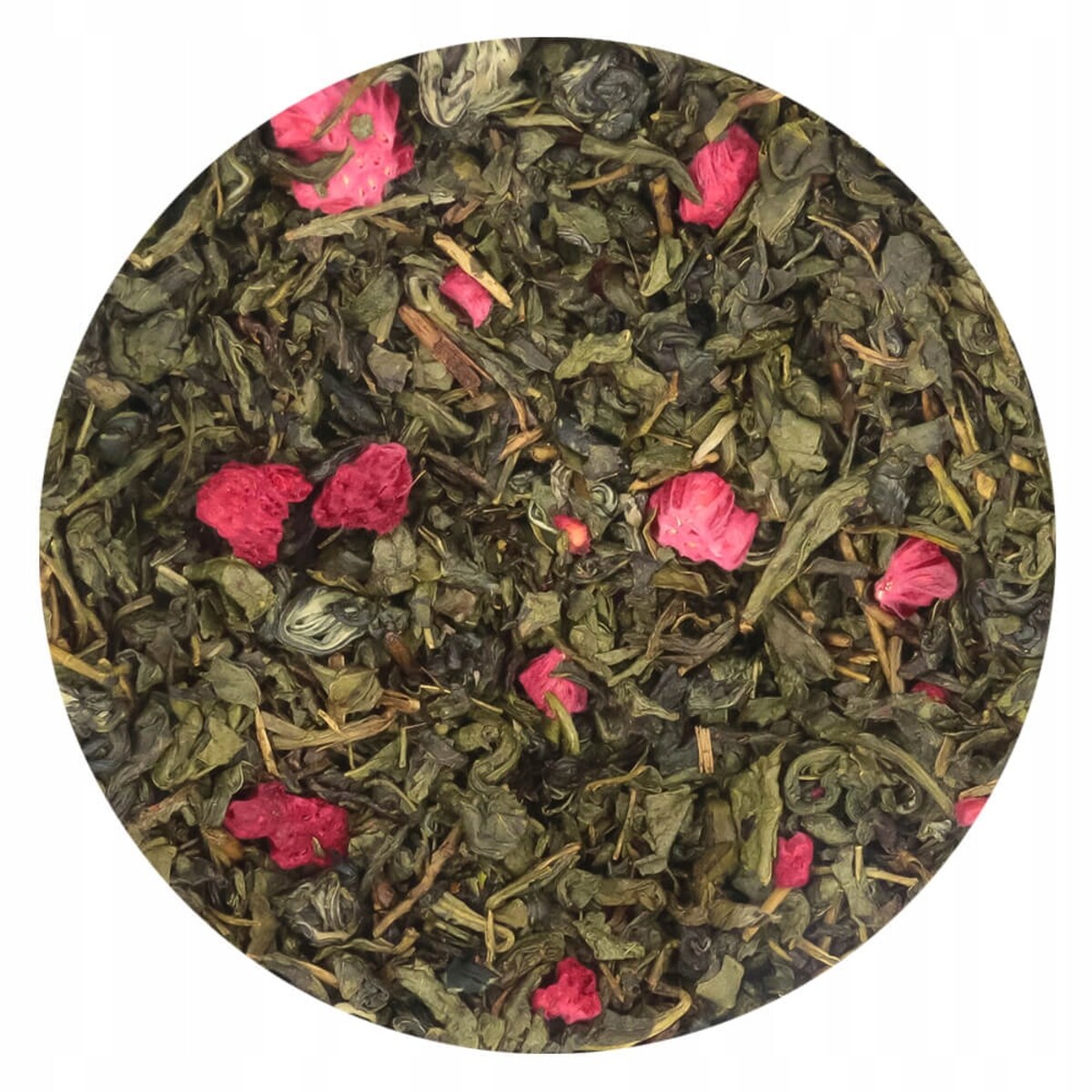 Herbata zielona sypana MALINOWE MARZENIE o smaku malinowym PREMIUM Cup&You - herbata liściasta sypana mieszanka napar susz - gotowa na prezent upominek