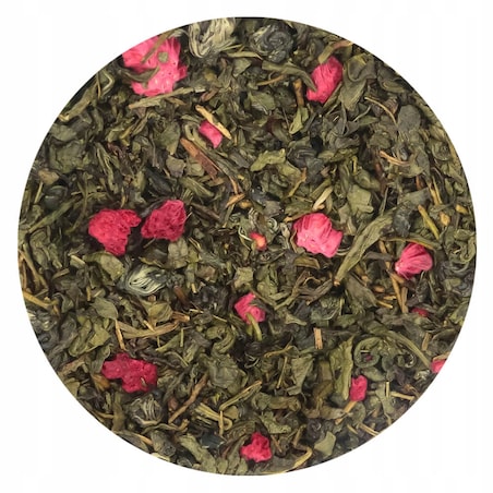 Herbata zielona sypana MALINOWE MARZENIE o smaku malinowym PREMIUM Cup&You - herbata liściasta sypana mieszanka napar susz - gotowa na prezent upominek