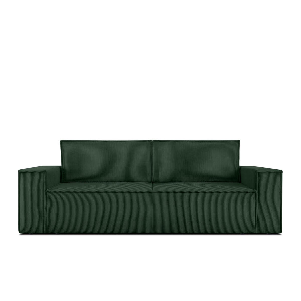 KONSIMO NAPI Sofa 3-osobowa z pojemnikiem na łóżko, kolor ciemnozielony