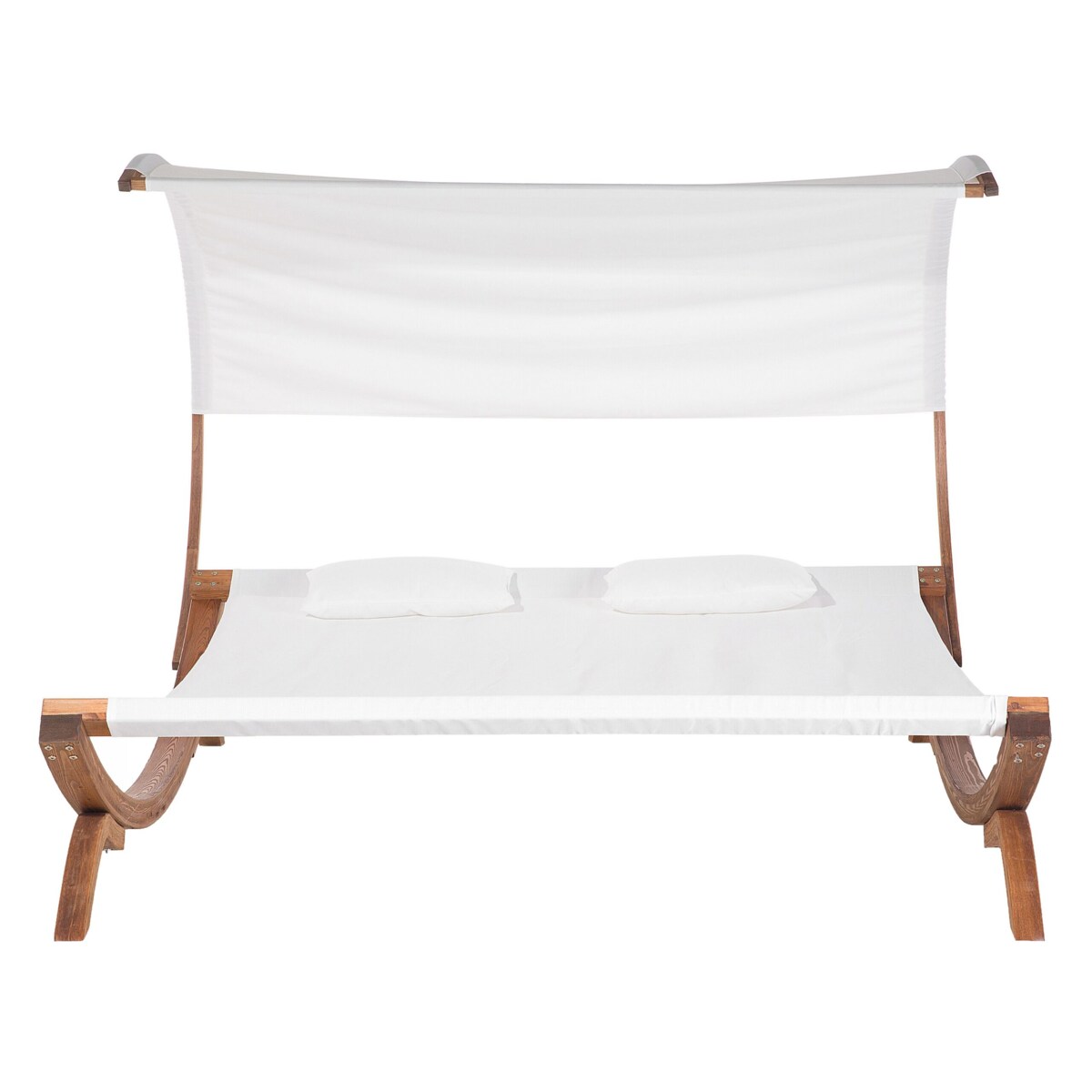 Leżak ogrodowy drewniany biały TERAMO