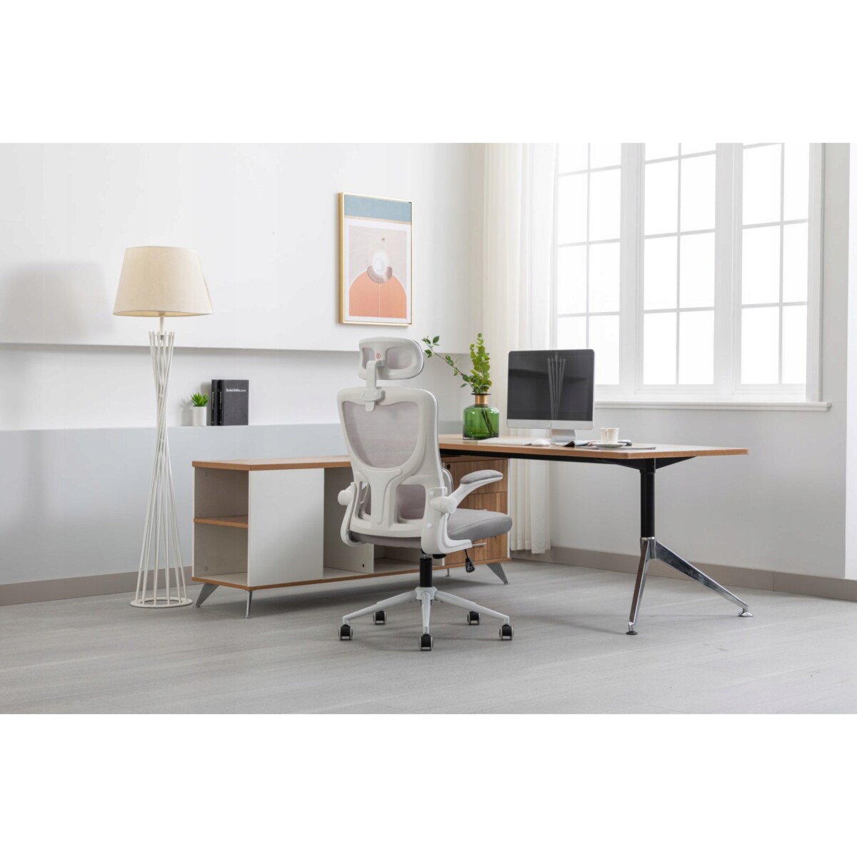 Fotel biurowy obrotowy ZEO szary