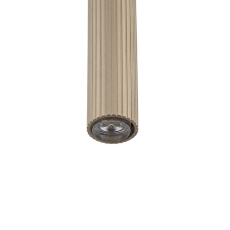 Lampa Wisząca Tk Lighting Ferro Sabia Beżowa Szampańska Ryflowana Metalowa Tuba Sopel Rurka 50Cm 1Xg9