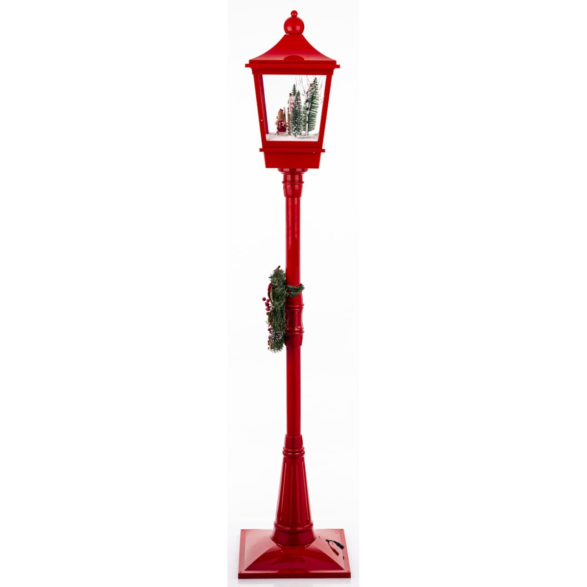 Latarnia świąteczna LED 186x38x38 cm MAYAK-2 czerwona z pozytywką