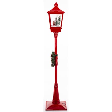 Latarnia świąteczna LED 186x38x38 cm MAYAK-2 czerwona z pozytywką