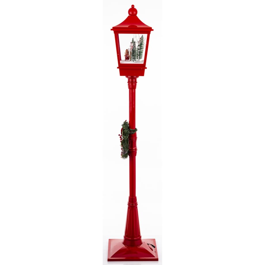 Latarnia świąteczna LED 186x38x38 cm MAYAK-2 czerwona z pozytywką