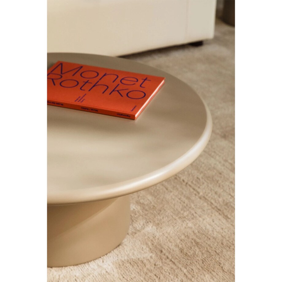 Stolik kawowy z MDF, Ø80 cm, kremowo-kaszmirowy, Rodeo