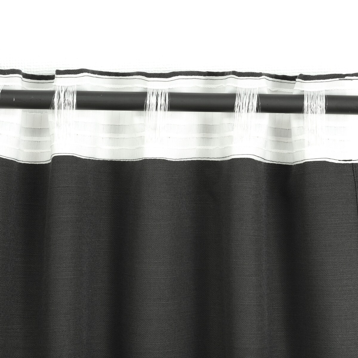 Zasłona BASIC na taśmie marszczącej 140x300 cm grafitowozielony 1 szt. 140x300 szary-czarny