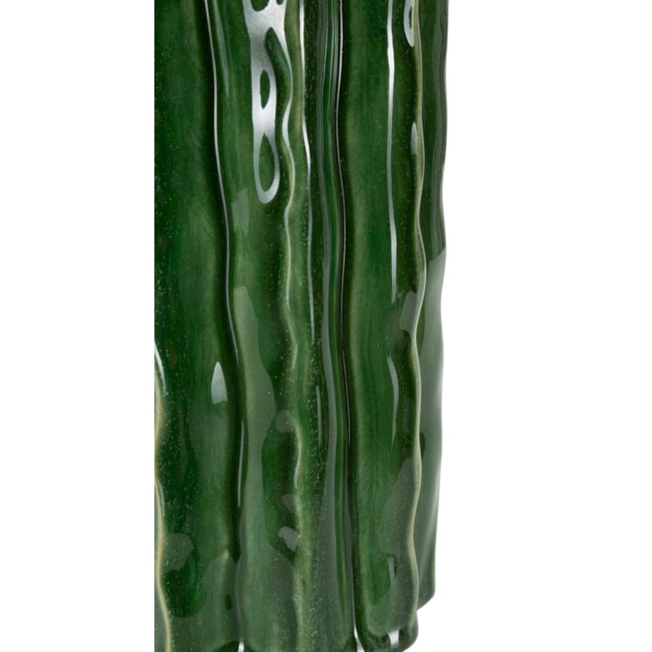 Osłonka dekoracyjna Cactus, kolor zielony, ceramika, 11,5 x 11,5 x 23,5 cm, motyw: kaktus, na doniczkę do salonu, Mauro Ferretti