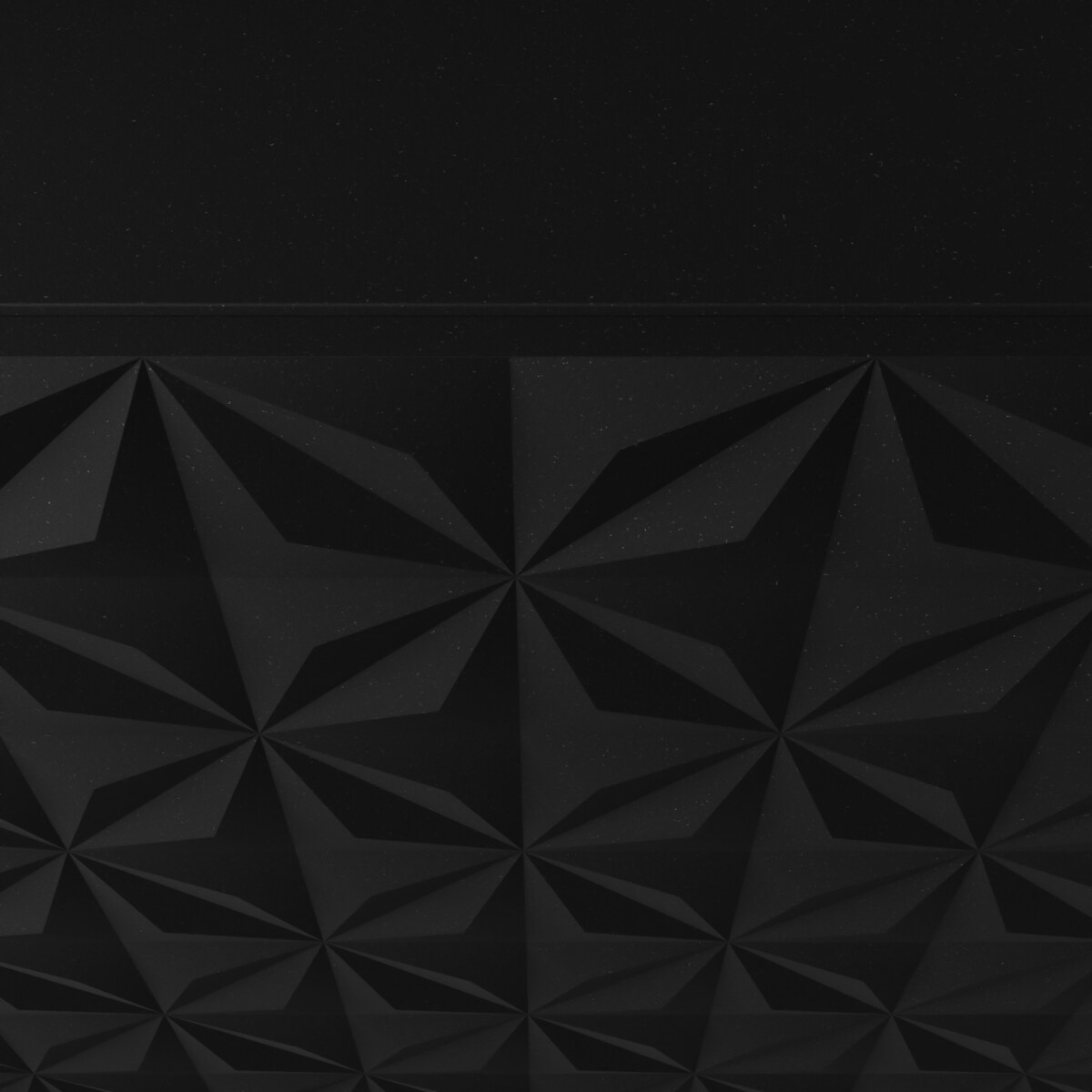 Szafka RTV ALI 200 cm, wisząca, z ozdobnymi frontami, pod telewizor- czarna