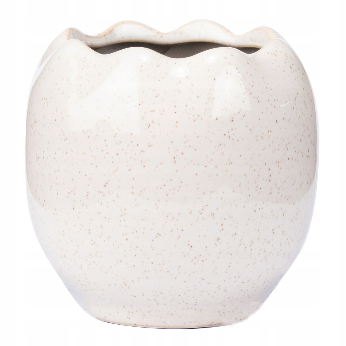 DONICZKA BIAŁA NA SUKULENTY mała 9cm ceramiczna okragła na parapet szafkę