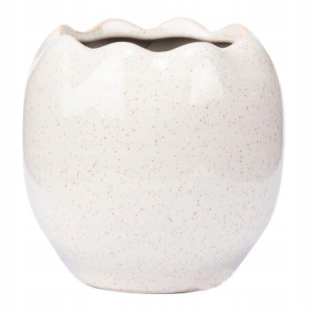 DONICZKA BIAŁA NA SUKULENTY mała 9cm ceramiczna okragła na parapet szafkę