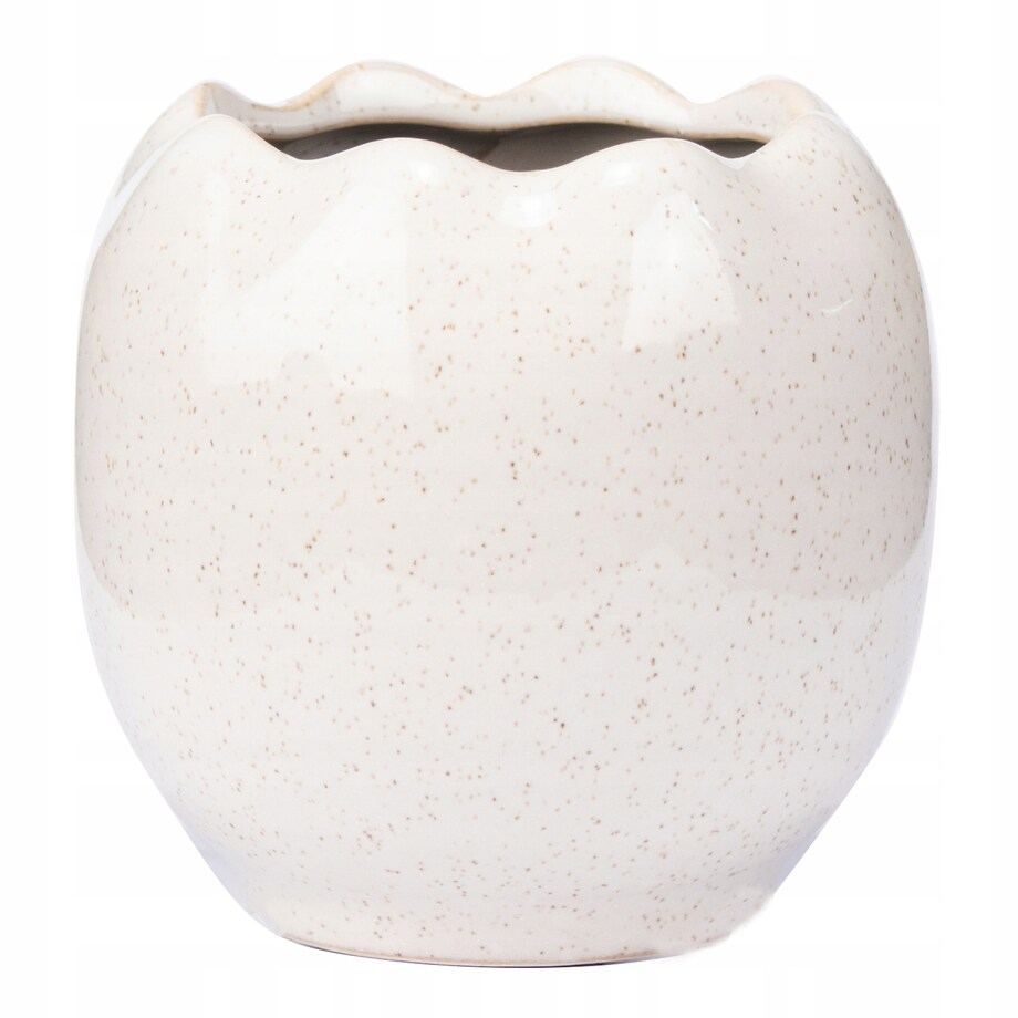 DONICZKA BIAŁA NA SUKULENTY mała 9cm ceramiczna okragła na parapet szafkę