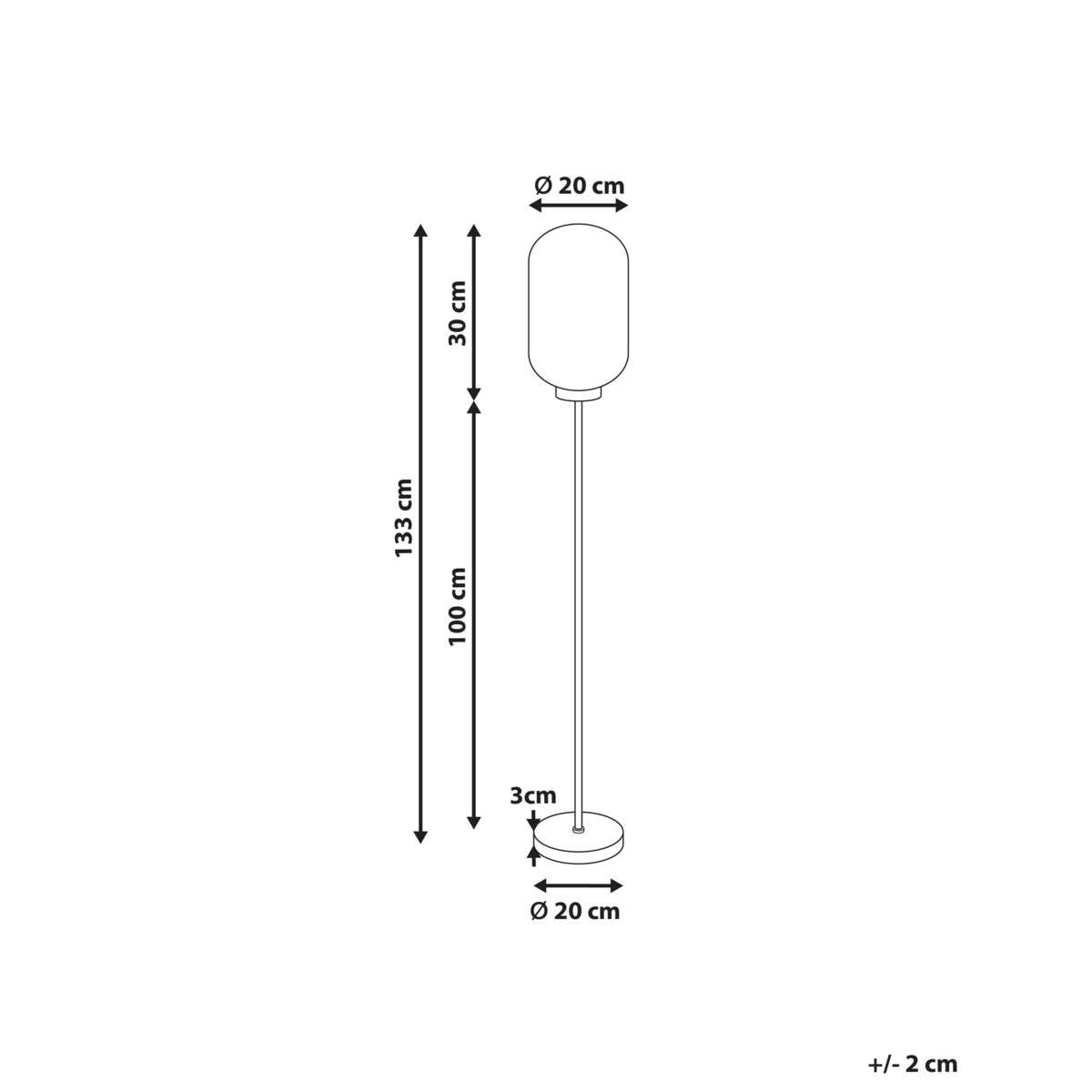 Lampa podłogowa PORTERO Metal Złoty