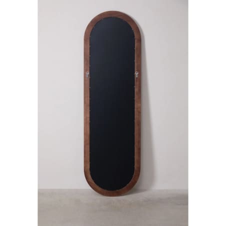 Owalne lustro ścienne z drewna dębowego 50x165 cm Munar