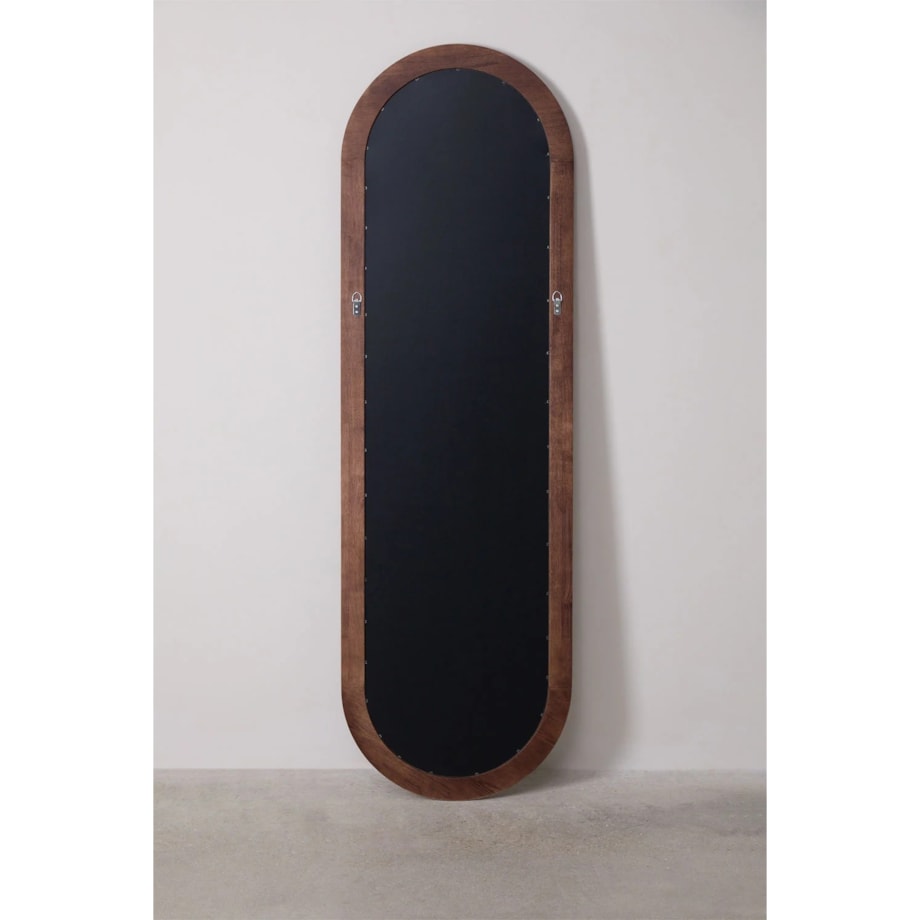 Owalne lustro ścienne z drewna dębowego 50x165 cm Munar