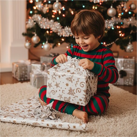 Papier prezentowy do pakowania prezentów 20 METRÓW MEGAROLKA Świąteczny Do Paczek Szwedzka Jakość