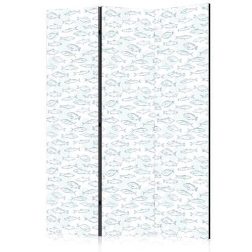 Parawan dwustronny Zwierzęta 135x172 cm 3-częściowy czarny