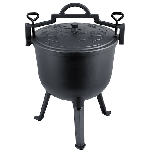 Kociołek żeliwny 11L Berdsen BD-482 garnek myśliwski pieczonki na ognisko grill + przepisy