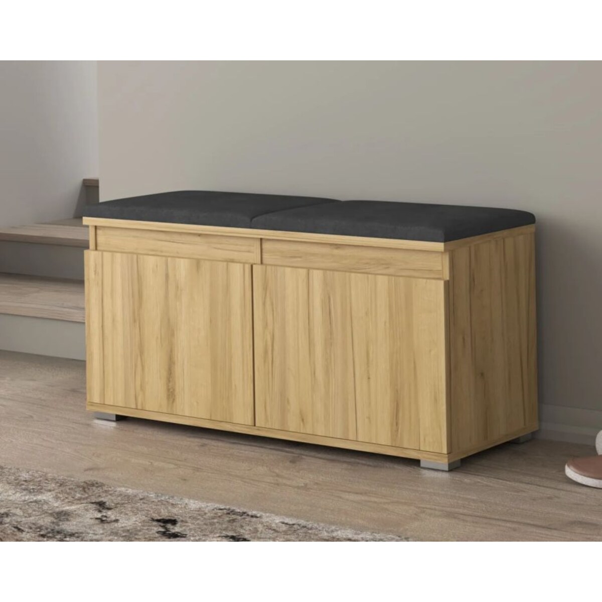 Szafka na buty z siedziskiem SINGAPUR 100 dąb craft/szara