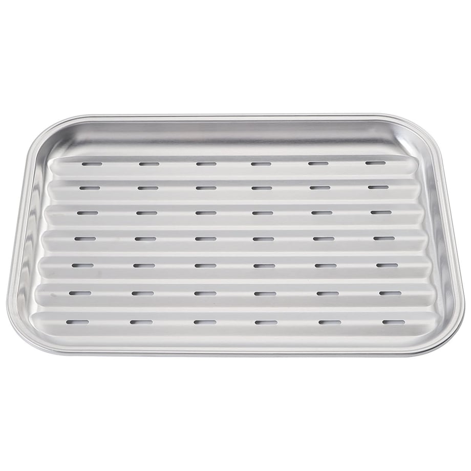 Tacka do grillowania, wielokrotnego użytku, 34x24x2cm, stal nierdzewna, KINGHOFF