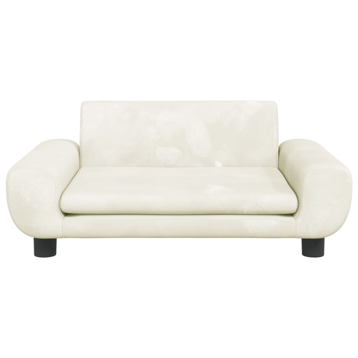 vidaXL Sofa dla dzieci, kremowa, 70x45x33 cm, aksamit