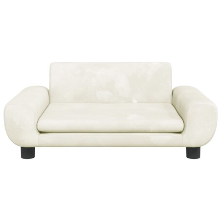vidaXL Sofa dla dzieci, kremowa, 70x45x33 cm, aksamit