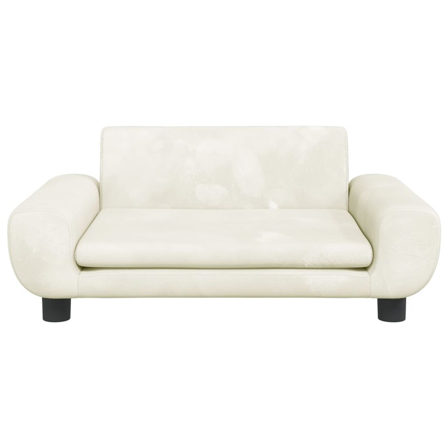 vidaXL Sofa dla dzieci, kremowa, 70x45x33 cm, aksamit