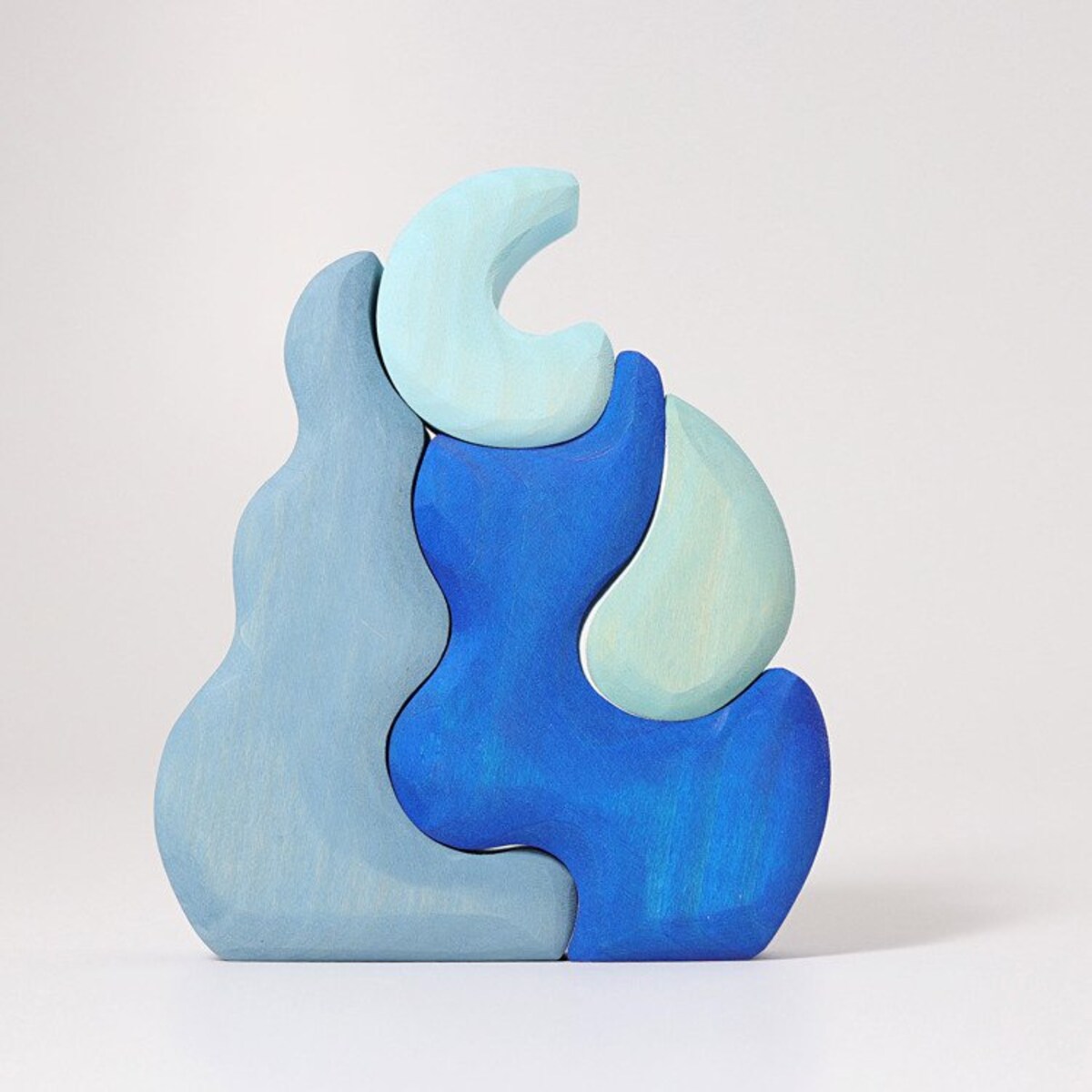 Kształty podniebne - drewniane klocki Grimm's niebieskie 1+