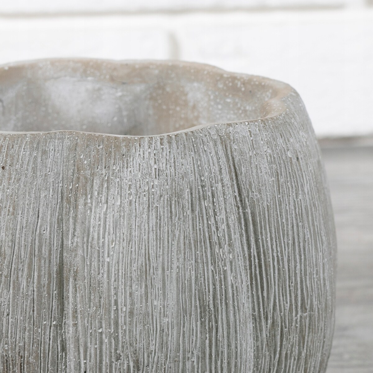 DONICZKA DYNIA BETONOWA SZARA 15cm dekoracja do salonu osłonka donica