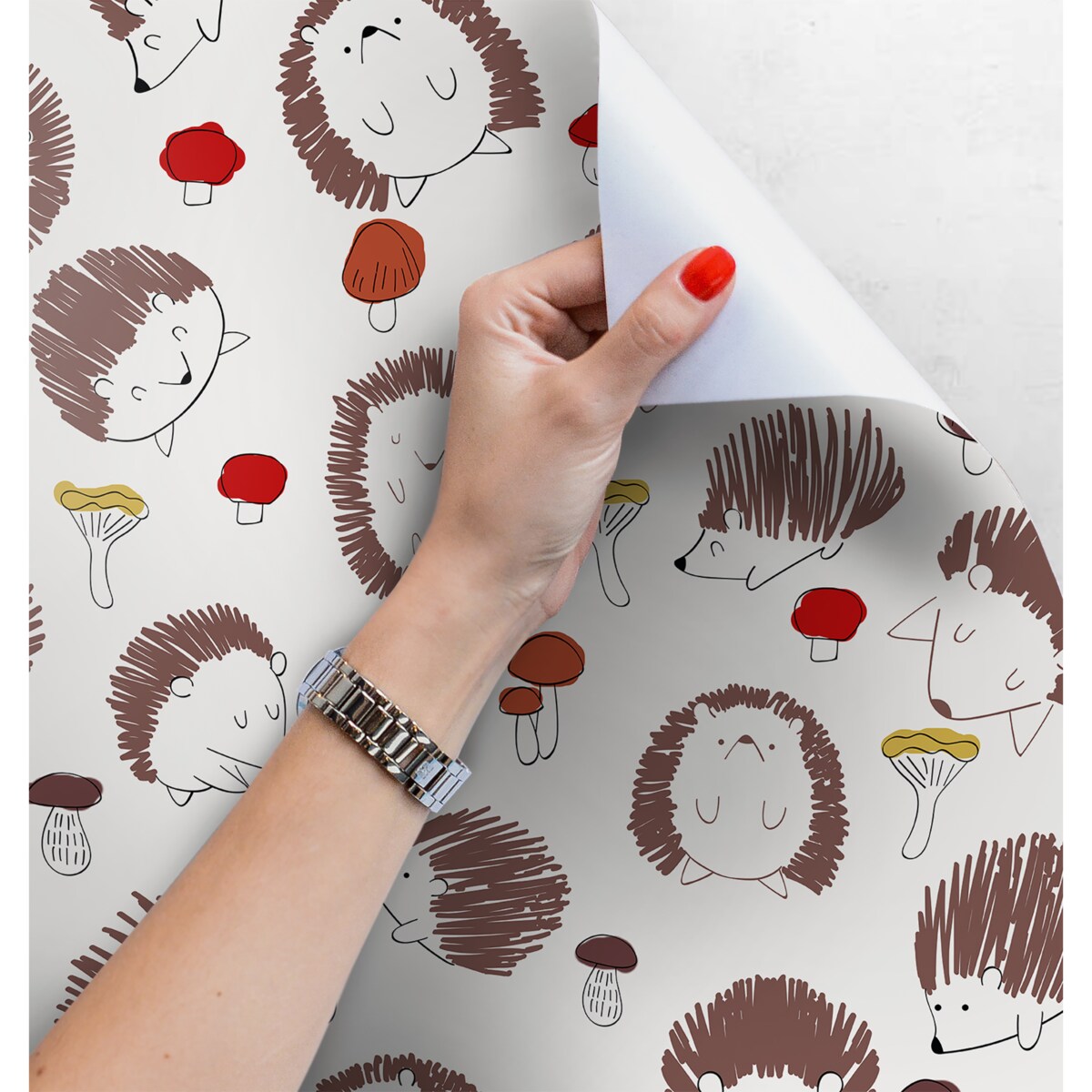 Tapeta Jeże i grzyby, 416x254cm