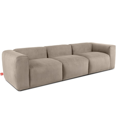 KONSIMO BUFFO 3-osobowa sofa z wyjątkowo miękkim i wygodnym siedziskiem, kolor beżowy