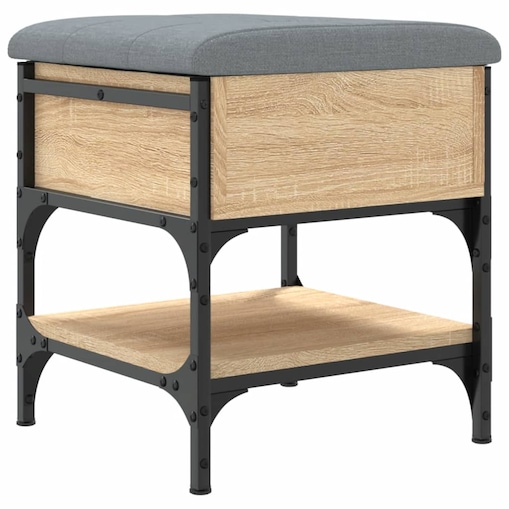 vidaXL Ławka na buty, dąb sonoma, 42x42x45 cm, materiał drewnopochodny