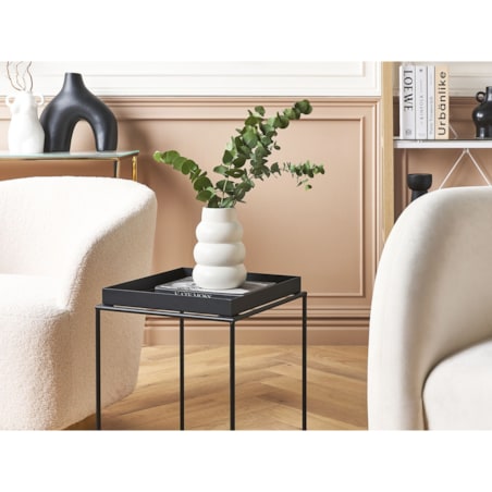 Wazon na kwiaty ceramiczny 22 cm biały PIREAS