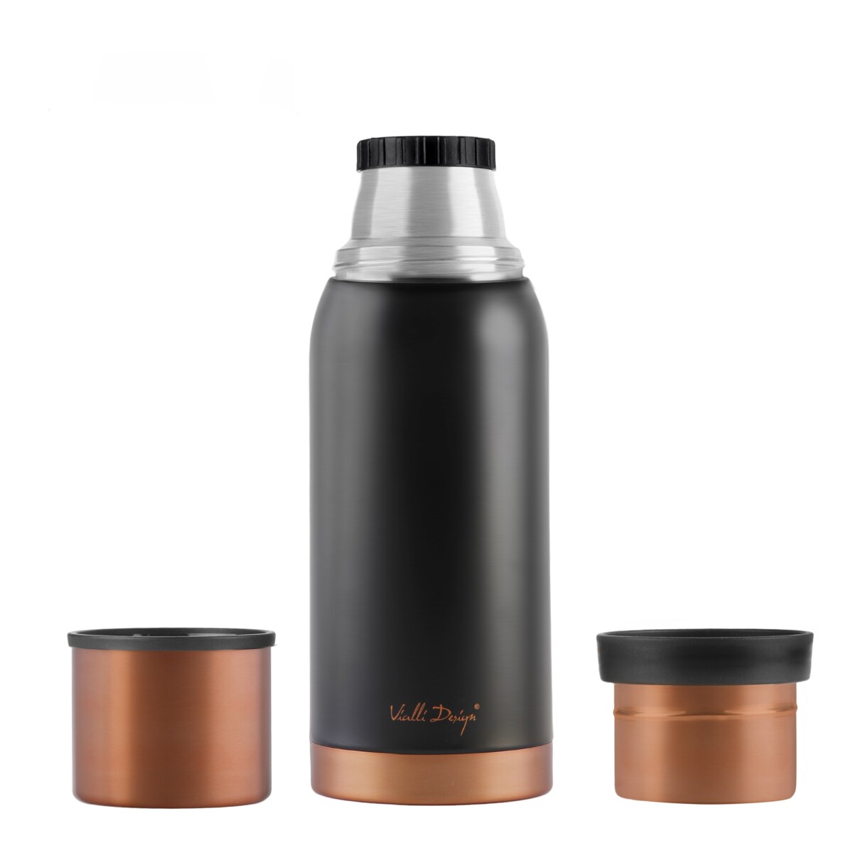 Termos turystyczny 1l FUORI czarny Rose Gold 28098