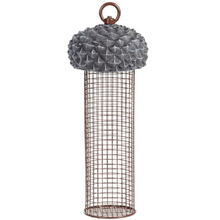 Karmnik dla Ptaków Wiszący na orzechy i ziarno 28 cm w Kształcie żołędzia