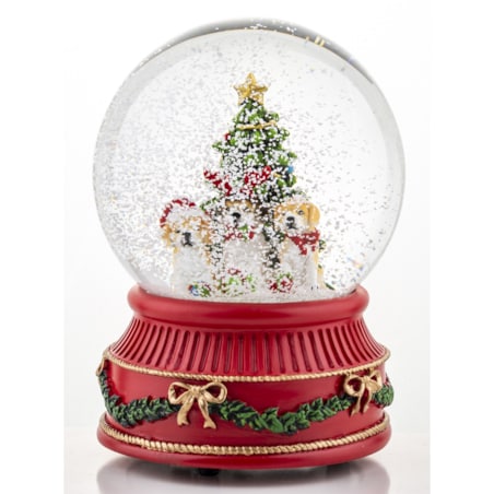 Szklana kula śnieżna z pozytywką 12,5x9x8,5 cm TRE CANI