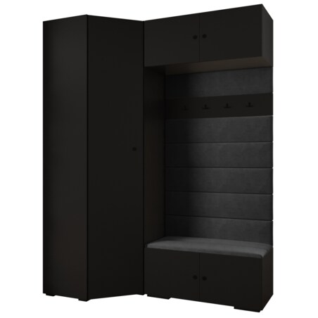 Garderoba do przedpokoju INOVA 2 Z21 czarny+czarny+manila18